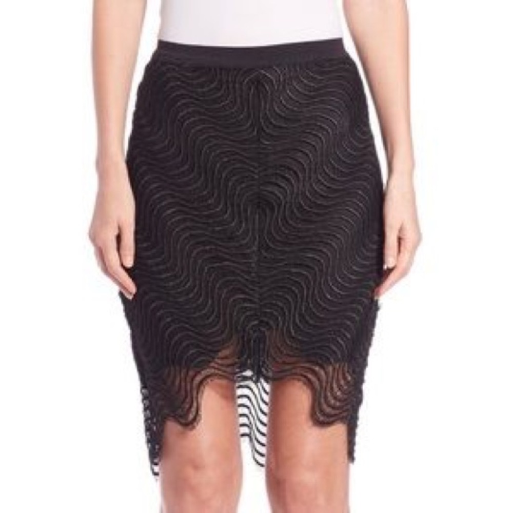 Bec & Bridge Mon Amour Black Lace Skirt